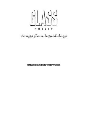 Songs from Liquid days GLASS Partition Mélodies