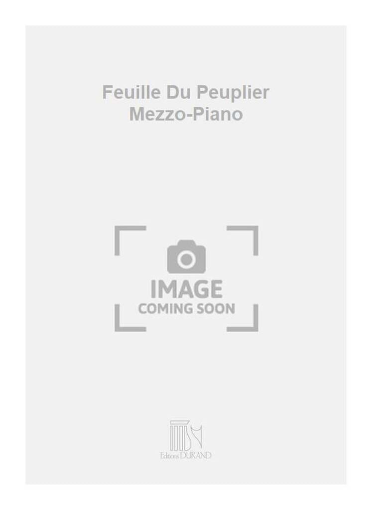 La Feuille de Peuplier SAINT-SAËNS Partition Mélodies
