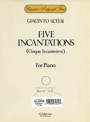 5 Incantations Giacinto Scelsi Partition Piano