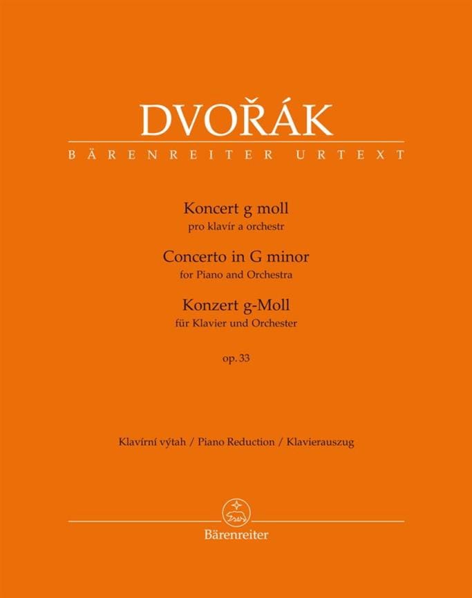Concerto Pour Piano Opus 33 DVORAK Partition Piano