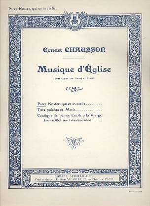Pater Noster, Qui Es In Coelis CHAUSSON Partition Mélodies
