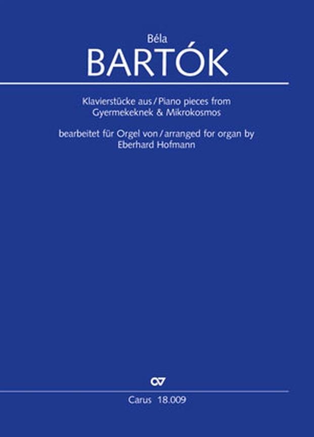 Klavierstücke - BARTOK - Partition - Orgue