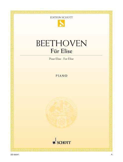 Lettre A Elise BEETHOVEN Partition Piano