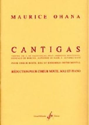Cantigas Maurice Ohana Partition Chœur