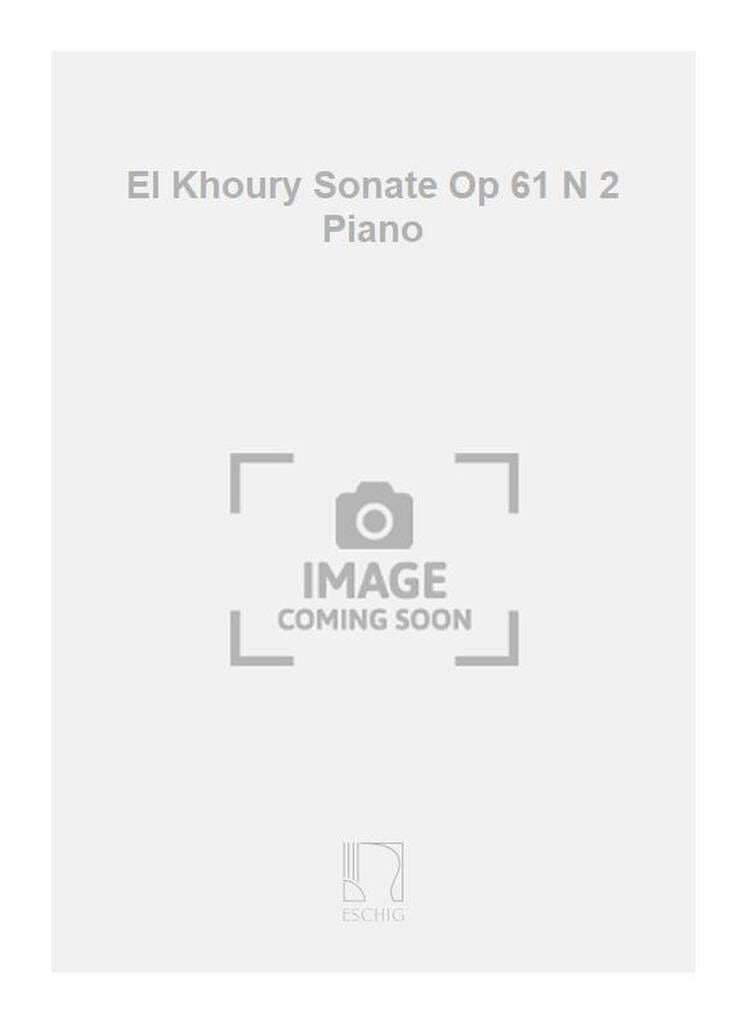 Sonate N° 2 Bechara El-Khoury Partition Piano
