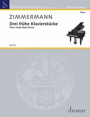 Drei fruhe Klavierstucke Bernd Alois Zimmermann Partition Piano