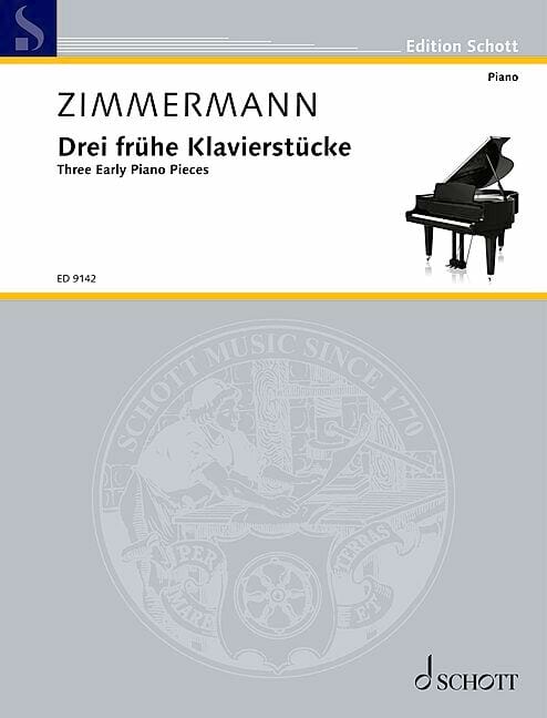 Drei fruhe Klavierstucke - Bernd Alois Zimmermann - Partition - Piano
