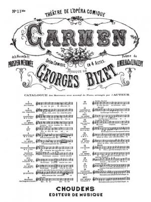 La Fleur que tu m'avais jetée. Carmen - BIZET - Partition - Opéras
