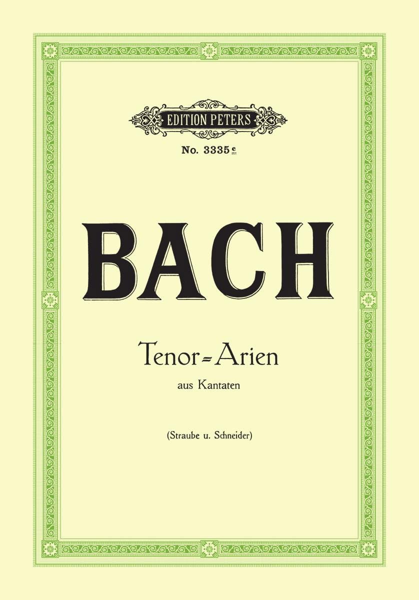 15 Airs de Cantates pour Ténor BACH Partition Mélodies