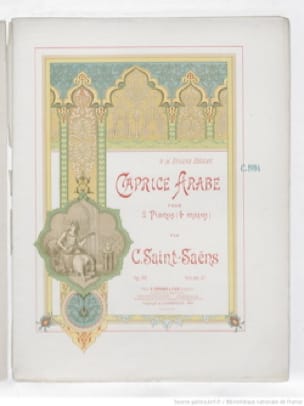Caprice Arabe Op. 96. 2 Pianos SAINT-SAËNS Partition Piano