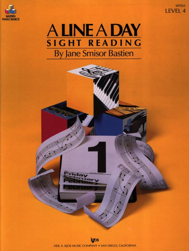 A line a day sight reading - Niveau 4 - BASTIEN - Partition - Piano