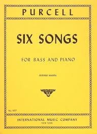 6 Songs - Basse PURCELL Partition Mélodies
