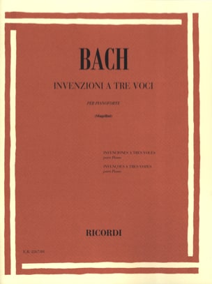 Inventions A 3 Voix BACH Partition Piano