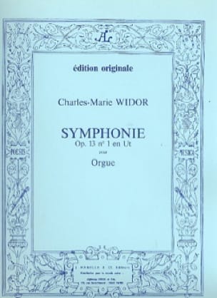 Symphonie n° 1 Opus 13 WIDOR Partition Orgue