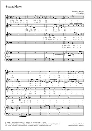 Stabat Mater - CALDARA - Partition - Chœur
