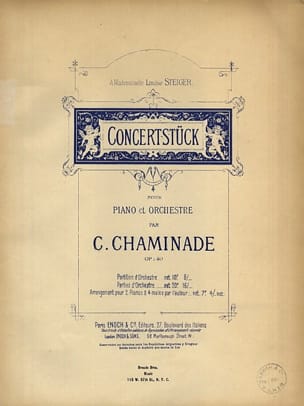 Konzertstück Op. 40. 2 Pianos Cécile Chaminade Partition Piano