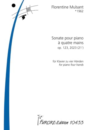 Sonate Opus 123 - 4 Mains Florentine Mulsant Partition Piano