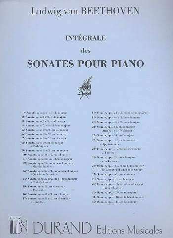 Sonate N°10 Op. 14-2 BEETHOVEN Partition Piano