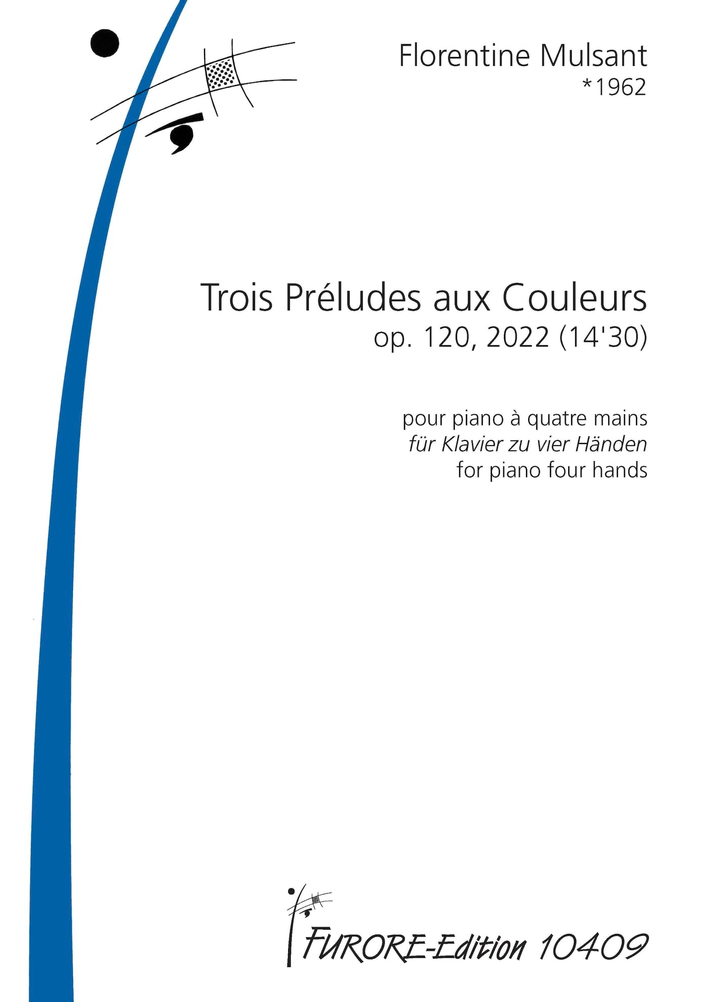 3 Préludes aux Couleurs Opus 120 Florentine Mulsant Partition Piano