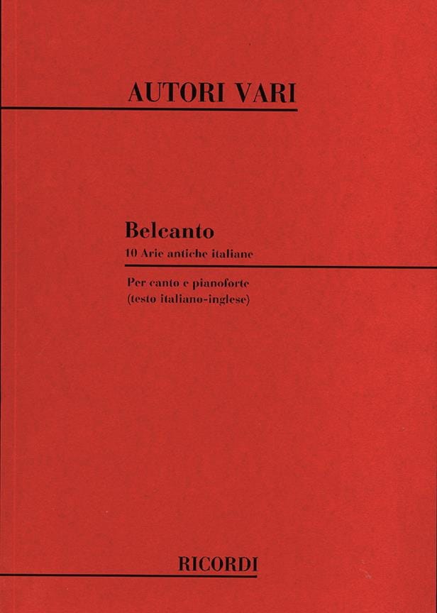 Bel Canto Partition Mélodies