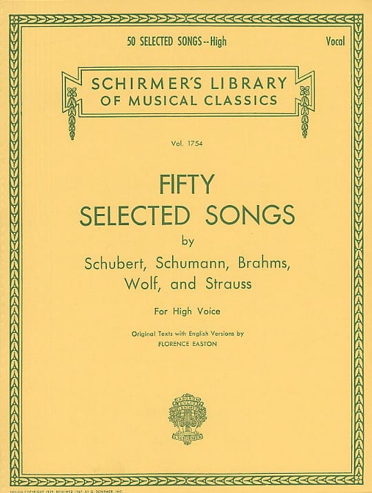 50 Selected Songs. Voix Haute Partition Mélodies
