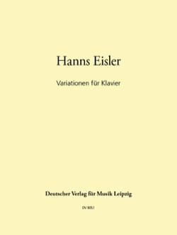 Variations Pour Piano Hanns Eisler Partition Piano