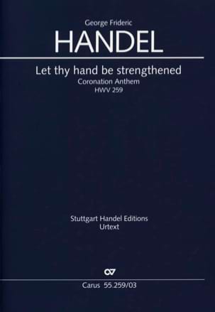 Let thy hand be strengthened Georg-Friedrich Haendel Partition Chœur