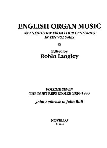 English Organ Music Volume 7. Partition Orgue