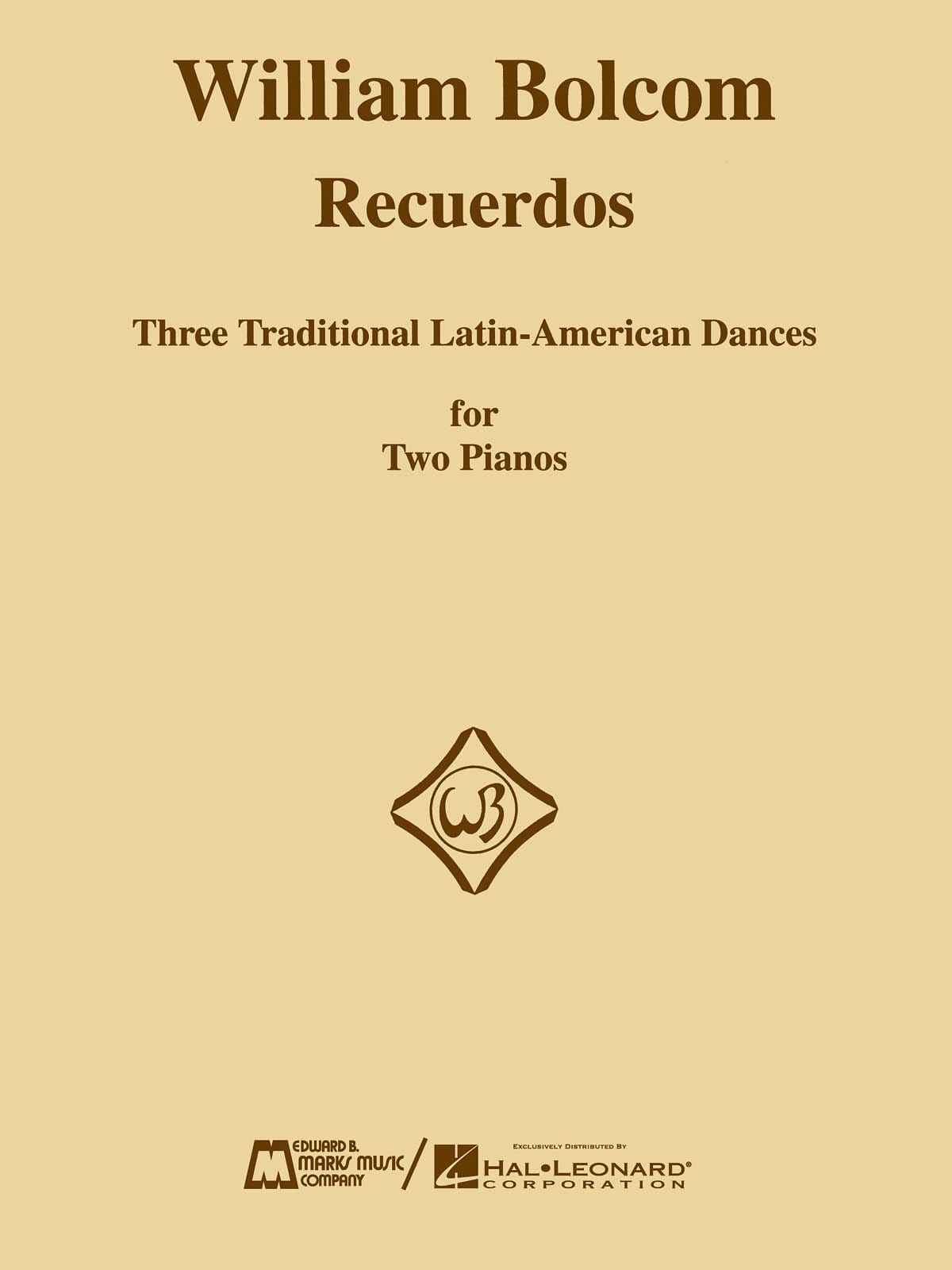Recuerdos. 2 Pianos - William Bolcom - Partition - Piano