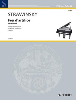 Feu D'artifice Op. 4. 4 Mains STRAVINSKY Partition Piano
