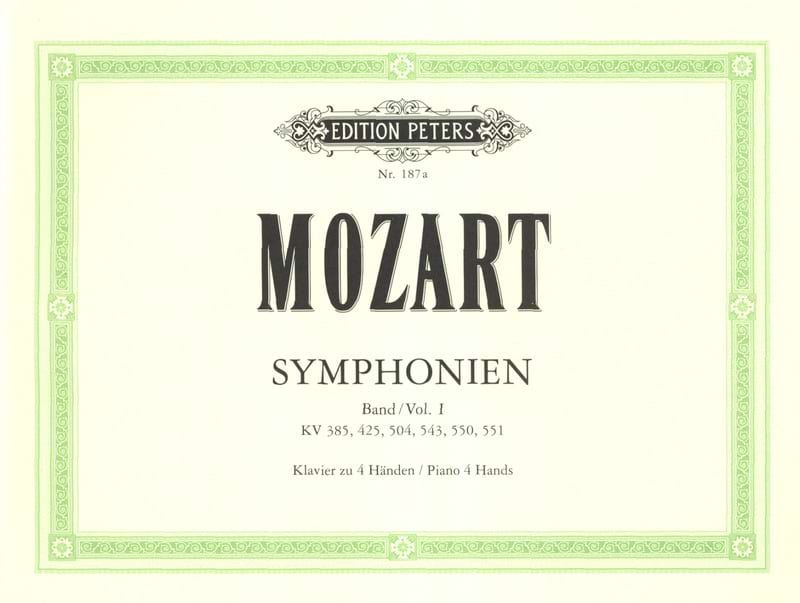 Symphonies Volume 1. 4 Mains - MOZART - Partition - Piano