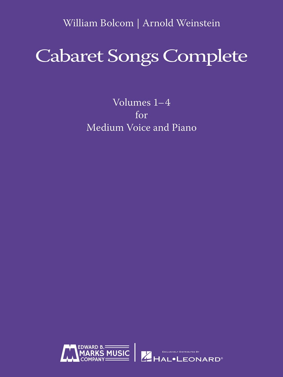 Cabaret Songs Complete - William Bolcom - Partition - Mélodies