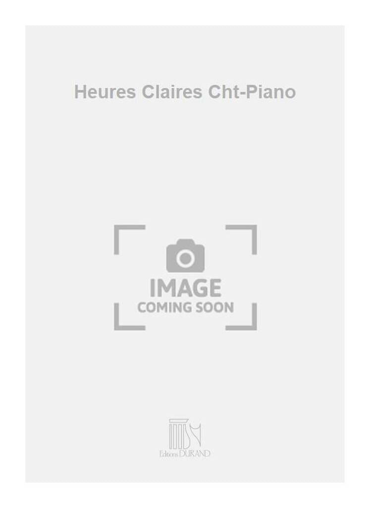 Les Heures claires Philipp Jarnach Partition Mélodies