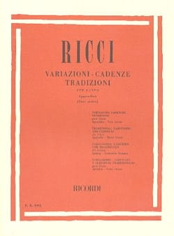 Variations. Cadences. Traditions, Appendice 1 - Luigi Ricci
