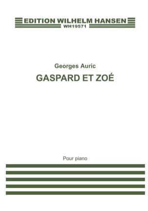 Gaspard et Zoé Georges Auric Partition Piano
