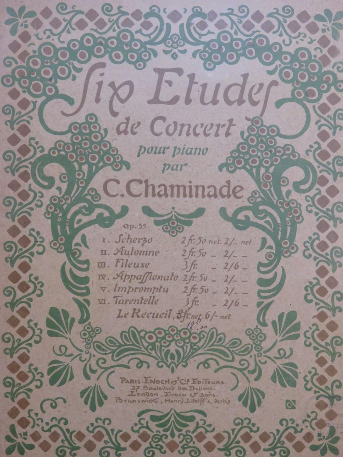 6 Etudes de Concert, op. 35 Cécile Chaminade Partition Piano