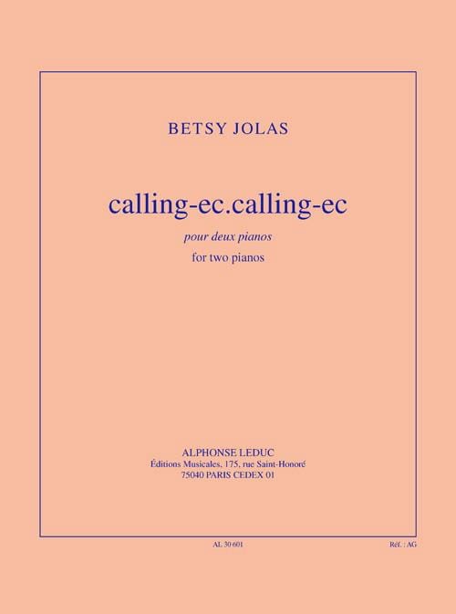 Calling-Ec.Calling-Ec - Betsy Jolas - Partition - Piano