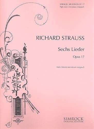 6 Lieder Opus 17 - Richard Strauss - Partition - Mélodies