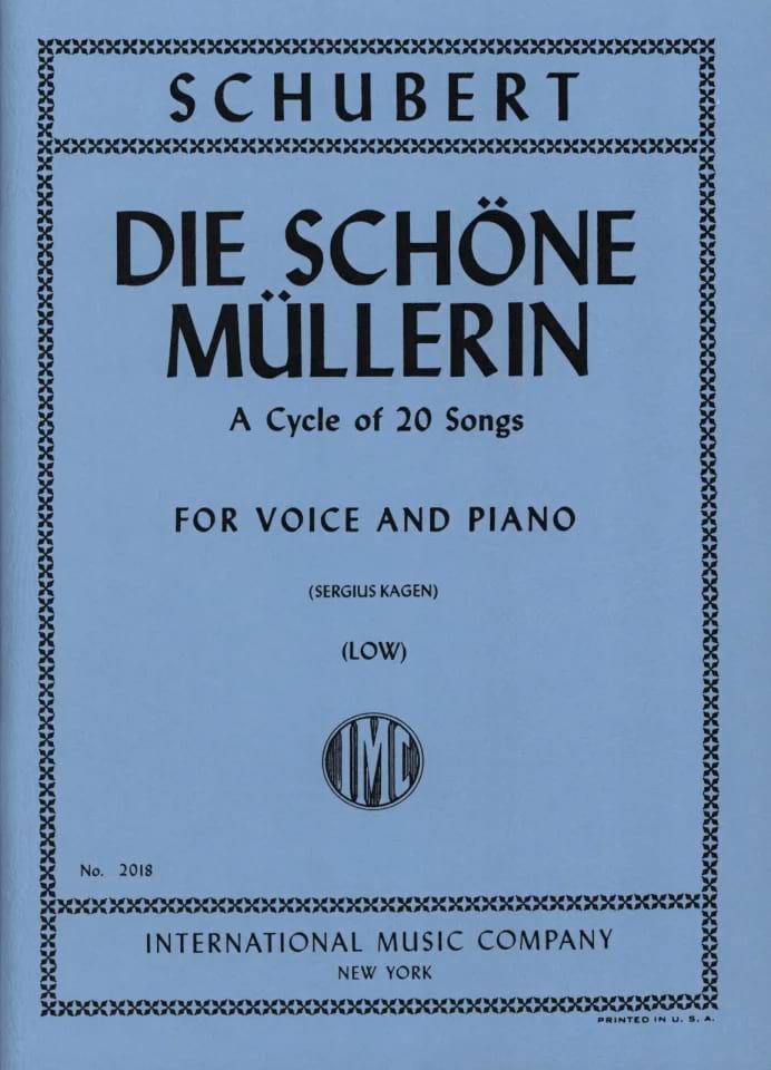 Die Schöne Mullerin. Voix Grave SCHUBERT Partition Mélodies