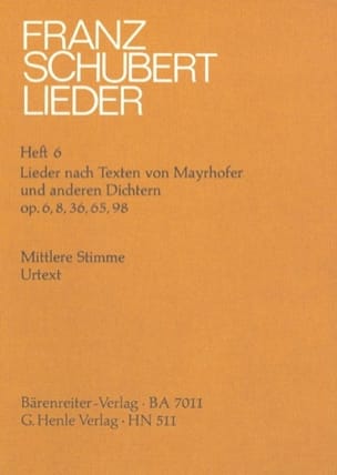 Lieder nach Texten Mayrhofer und anderen Dichtern. Transposition