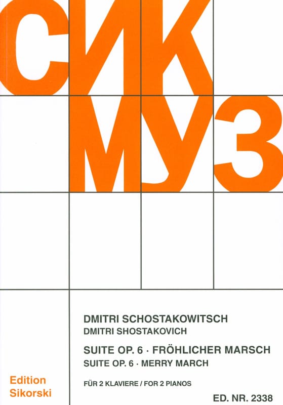 Suite Opus 6 - 2 Pianos - CHOSTAKOVITCH - Partition - Piano