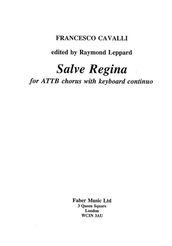 Salve Regina - Francesco Cavalli - Partition - Chœur