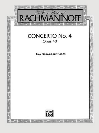 Concerto Pour Piano N° 4 Opus 40 RACHMANINOV Partition Piano