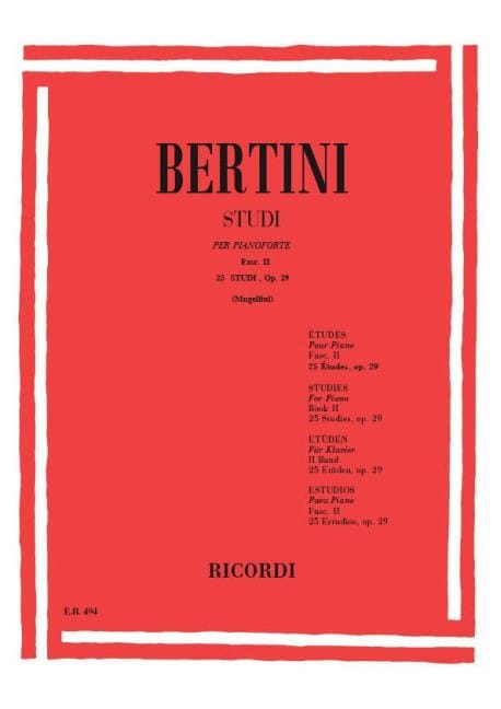25 Etudes op. 29 - Henri Bertini - Partition - Piano