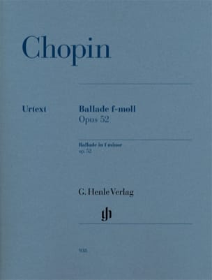 Ballade en fa mineur Opus 52 CHOPIN Partition Piano
