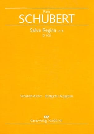 Salve Regina En Si Bémol Majeur D 106 SCHUBERT Partition Mélodies