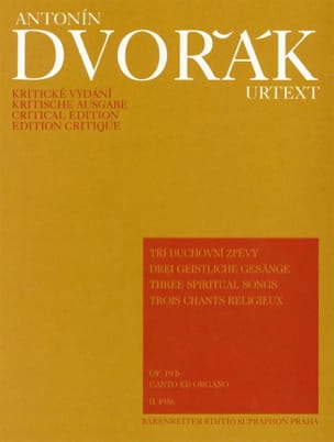 3 Chants Religieux Opus 19b DVORAK Partition Mélodies