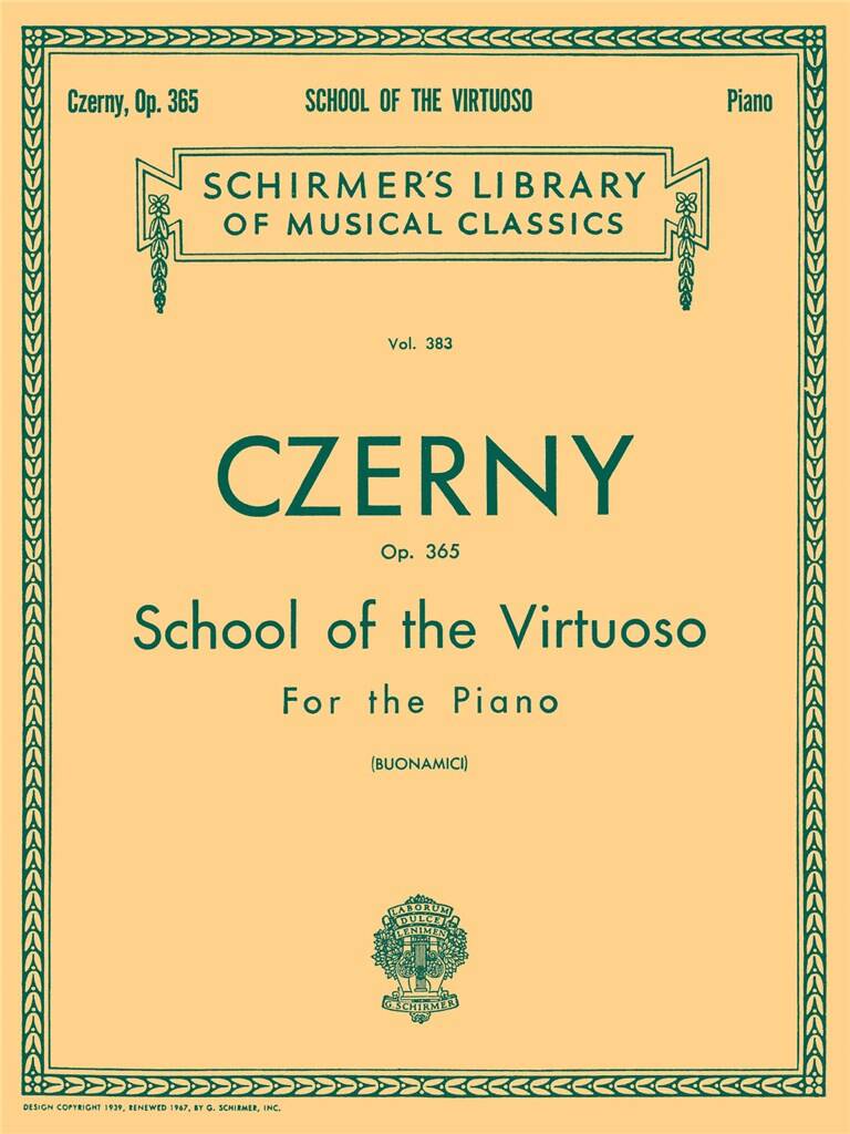 Ecole de la Virtuosité Op. 365 CZERNY Partition Piano