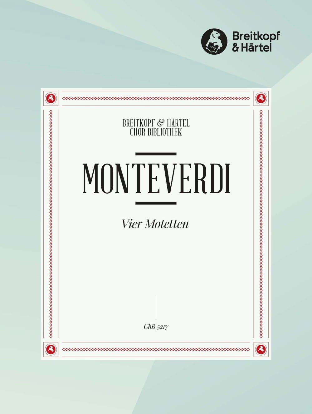 4 Motets Choeur Seul - MONTEVERDI - Partition - Chœur