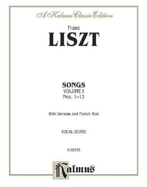 Mélodies Volume 1 LISZT Partition Mélodies